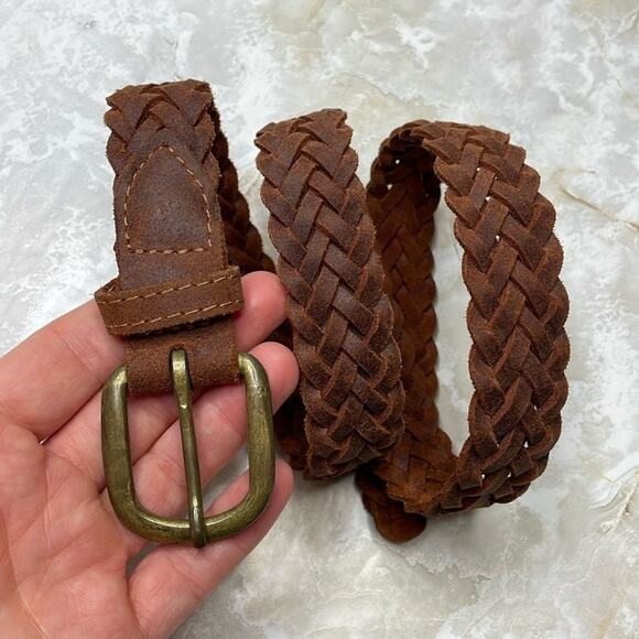 Vintage leather braided belt - Picture 1 of 6